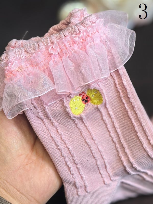 Options Cartoon Socks Ruffled Lolita Cuffs Calf Colorful 9