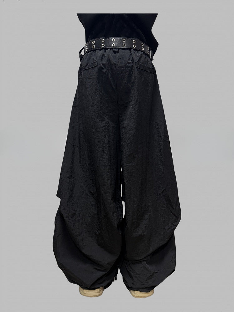 Schnitt Wide-Leg Hose Letter Schwarz Verziert