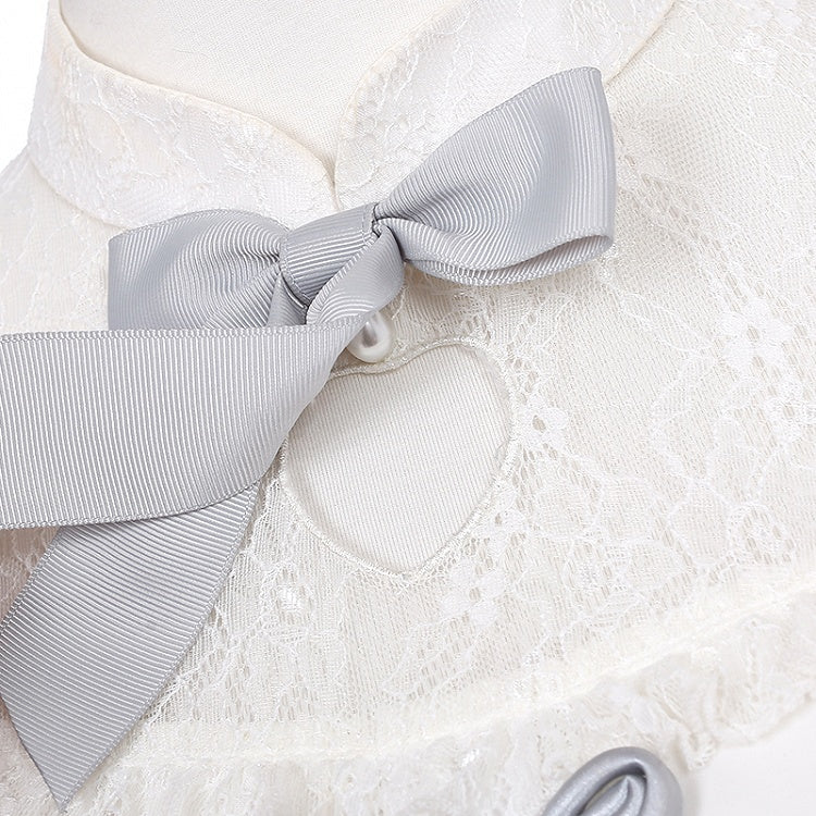 Illusion Details White Grey Bowknot Jirai Kei Neckline Blouse
