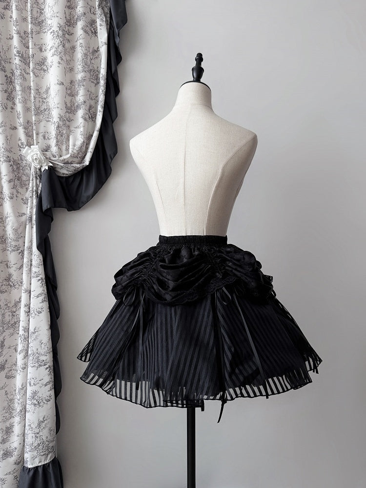 Lolita Black Drawstring Gothic Skirt