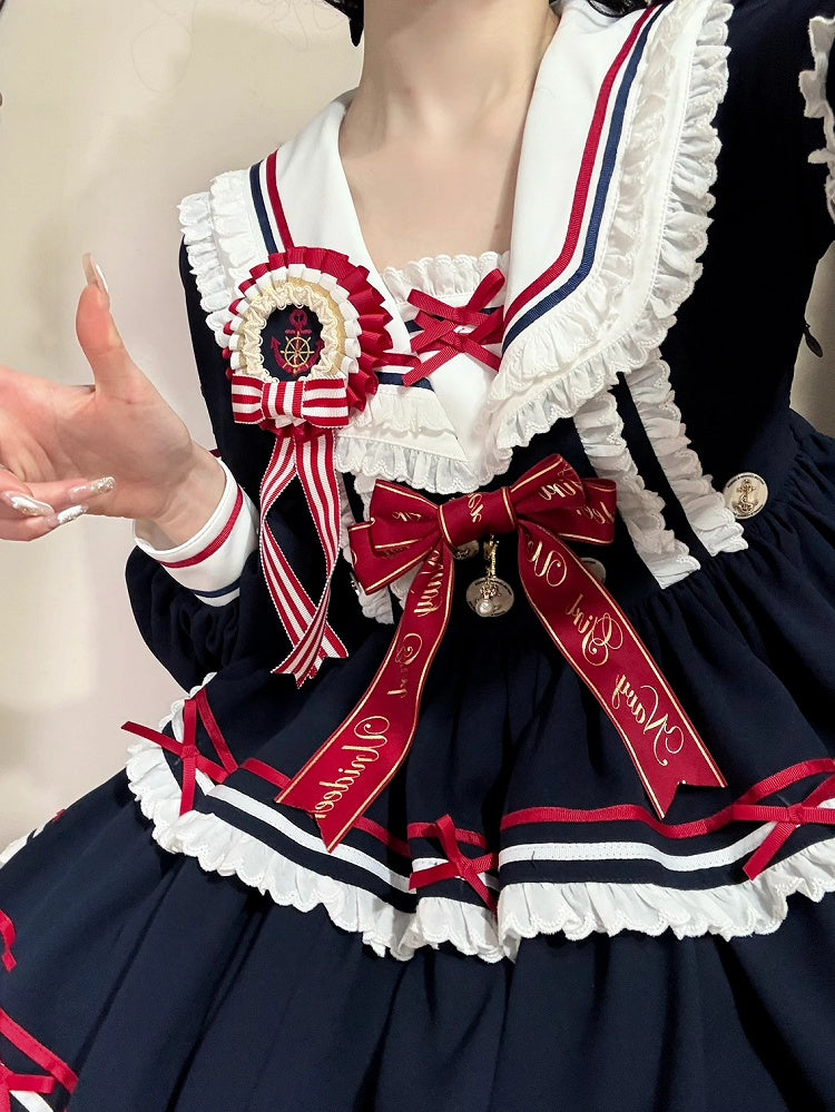 Lolita Anchor Badge Sailor Embroidery