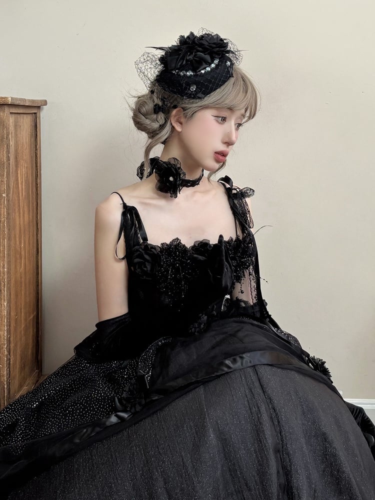 フラワーブラックチョーカー