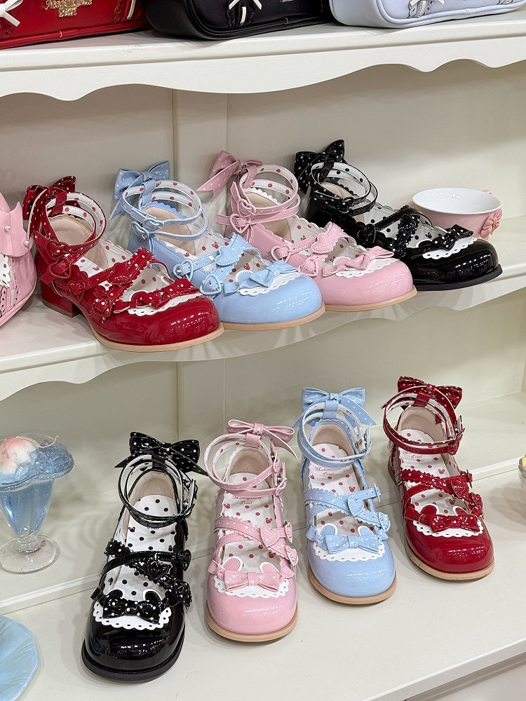 Blue Jane Lolita / Schuhe Schwarz Rot Pink Sweet Mary