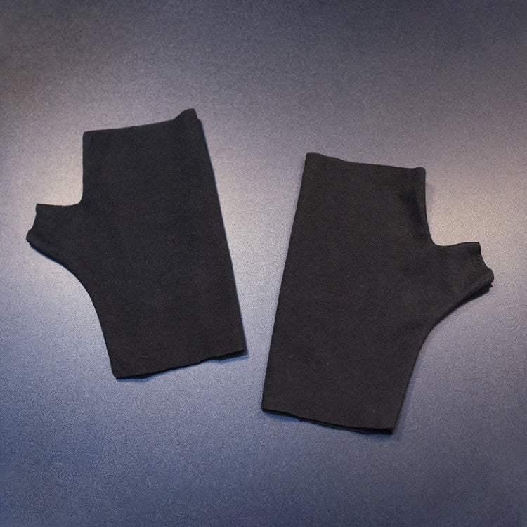 Schwarze Cyberpunk Gothic Fingerlose Handschuhe
