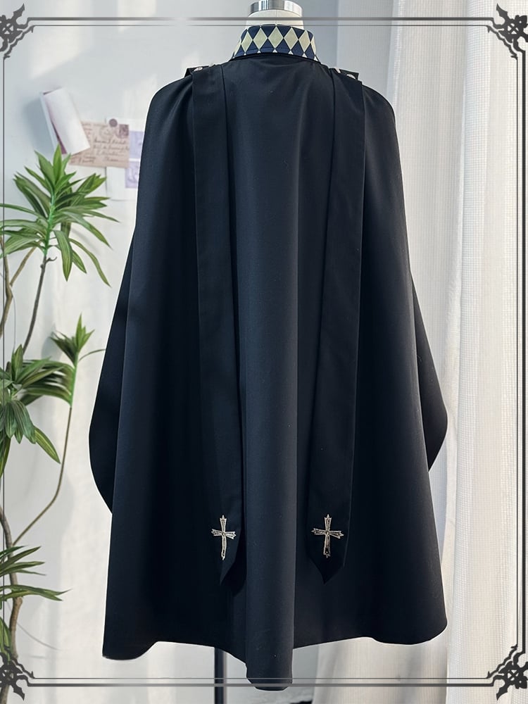 Cape High-low Lolita Hem Black Ouji Prince