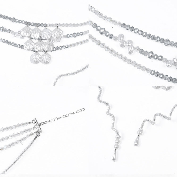 Mehrlagige Anhänger Muschelfee Perlenkette Sea Kei