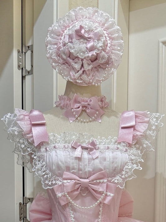 Bowknot Pink Decorated Choker Chain Bead