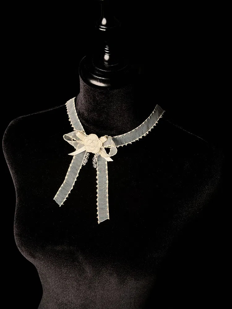 Red Blue Choker Beige Black / Purple