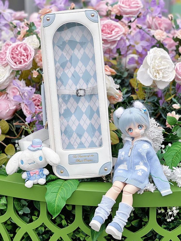 Straps Two BJD Bag Doll 1/4 White with Blue Scale