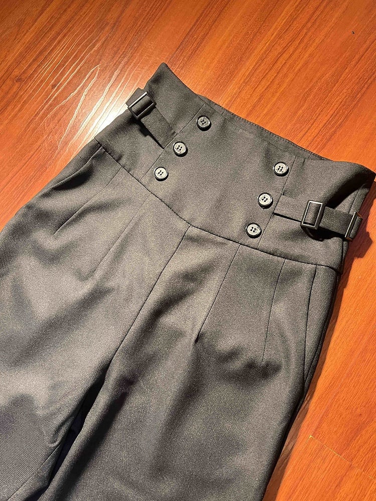 Black Corset Waist Fashion Belt Lolita Pants Ouji High
