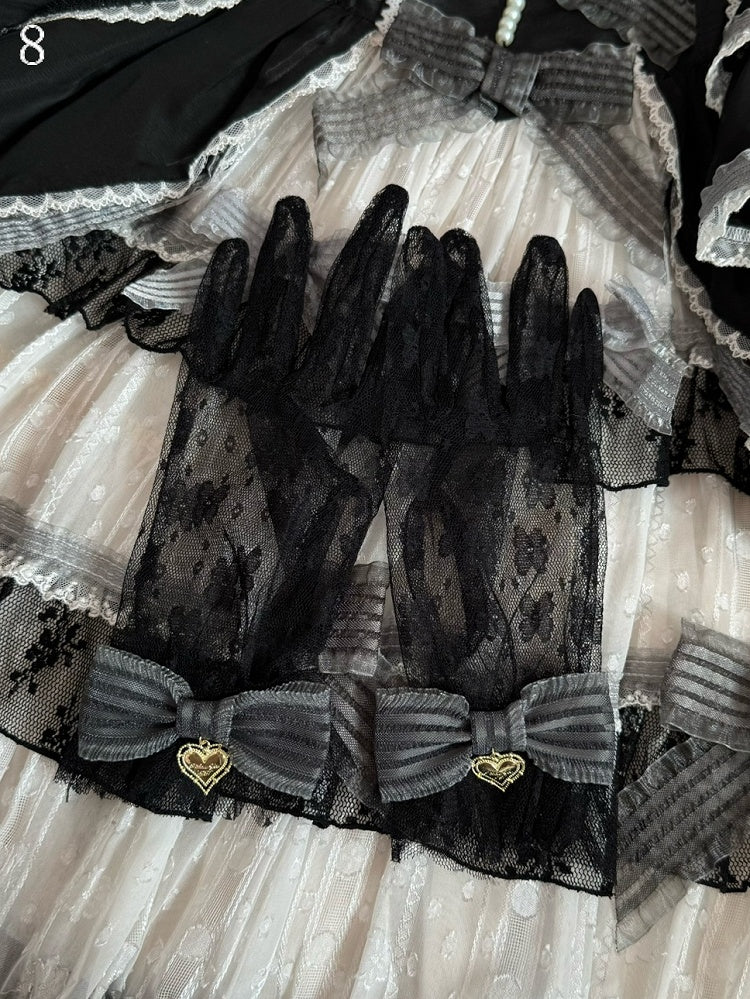 Crown/Heart Bowknot Lace Gloves Options Charm 16