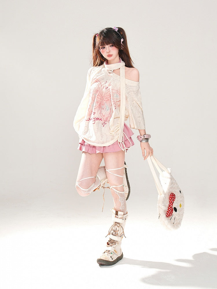 Stufen-Minirock Rosa A-Linie Glamorous