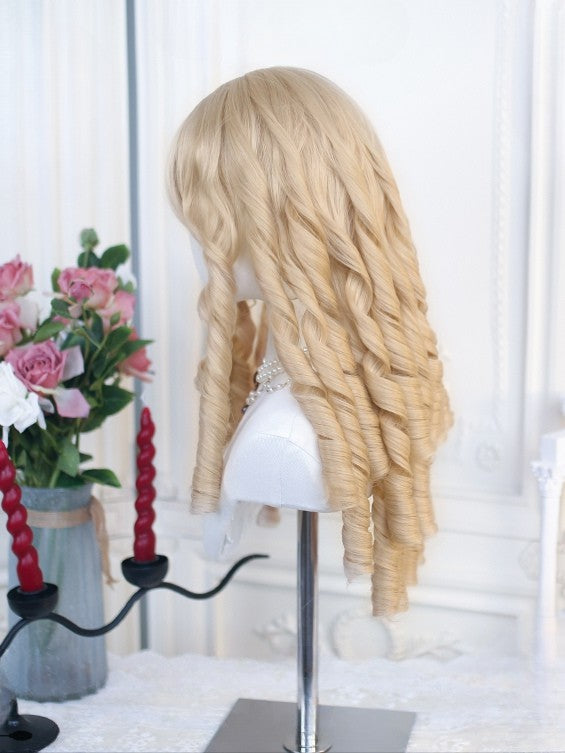 Länge Pony lockig mit Perücke voll römisch blond 50-55 cm