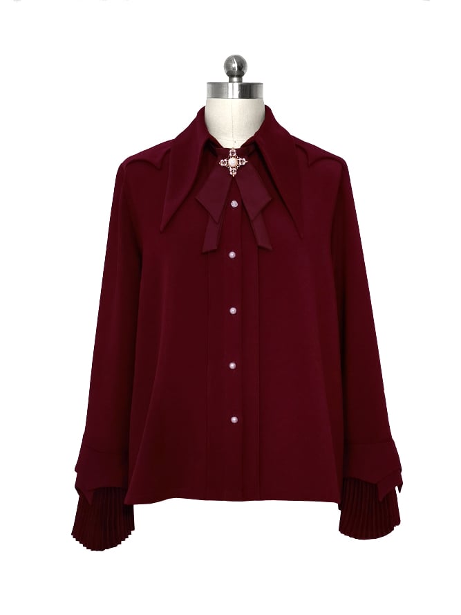 Pointed Ouji Red Collar Shirt Prince