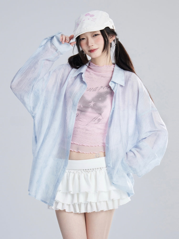 Mini Tiered Skirt Beige Low Balletcore Waist