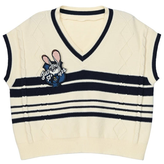 Zootopia Judy Beige Weste im Preppy-Stil