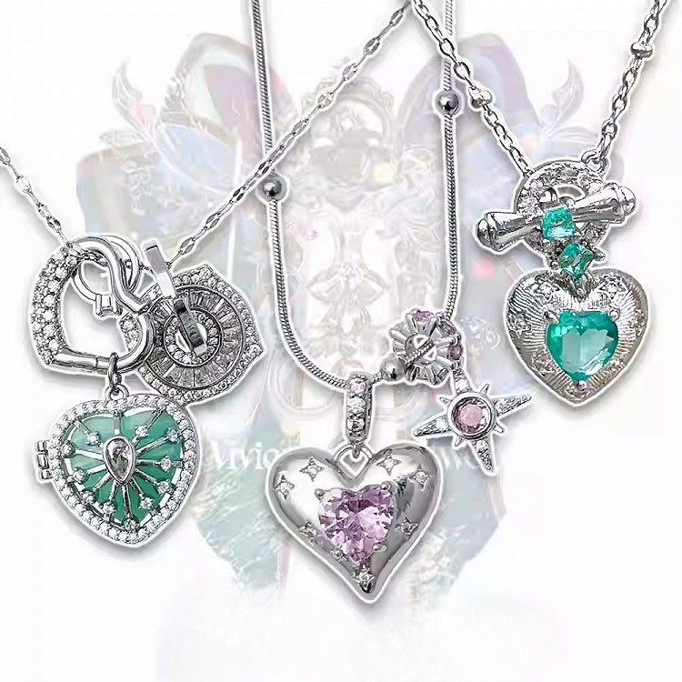 Necklace Heart Bittersweet OptionsY2K 3 Pendant