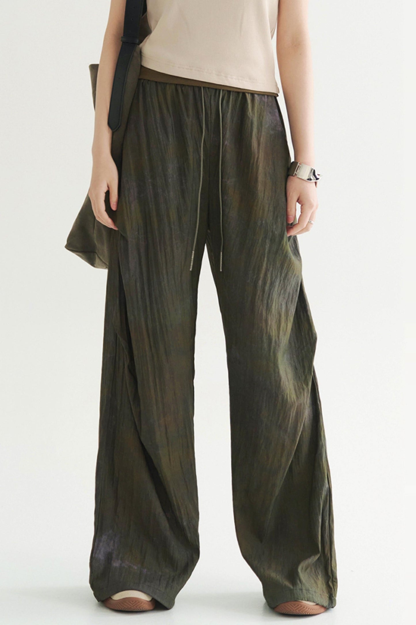 drape Pleated casual pants
