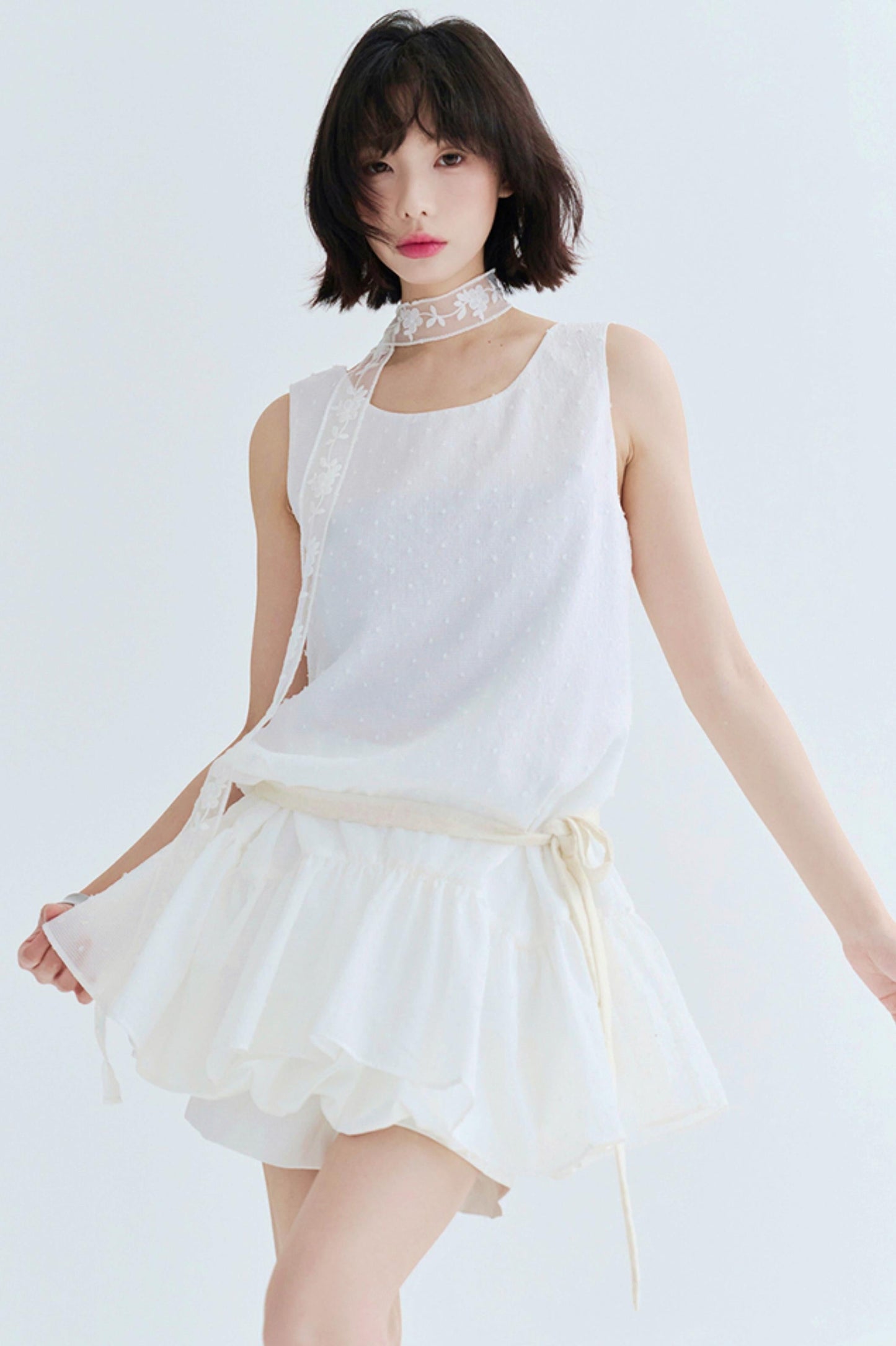 Sleeveless Dress Flowey Lightweight