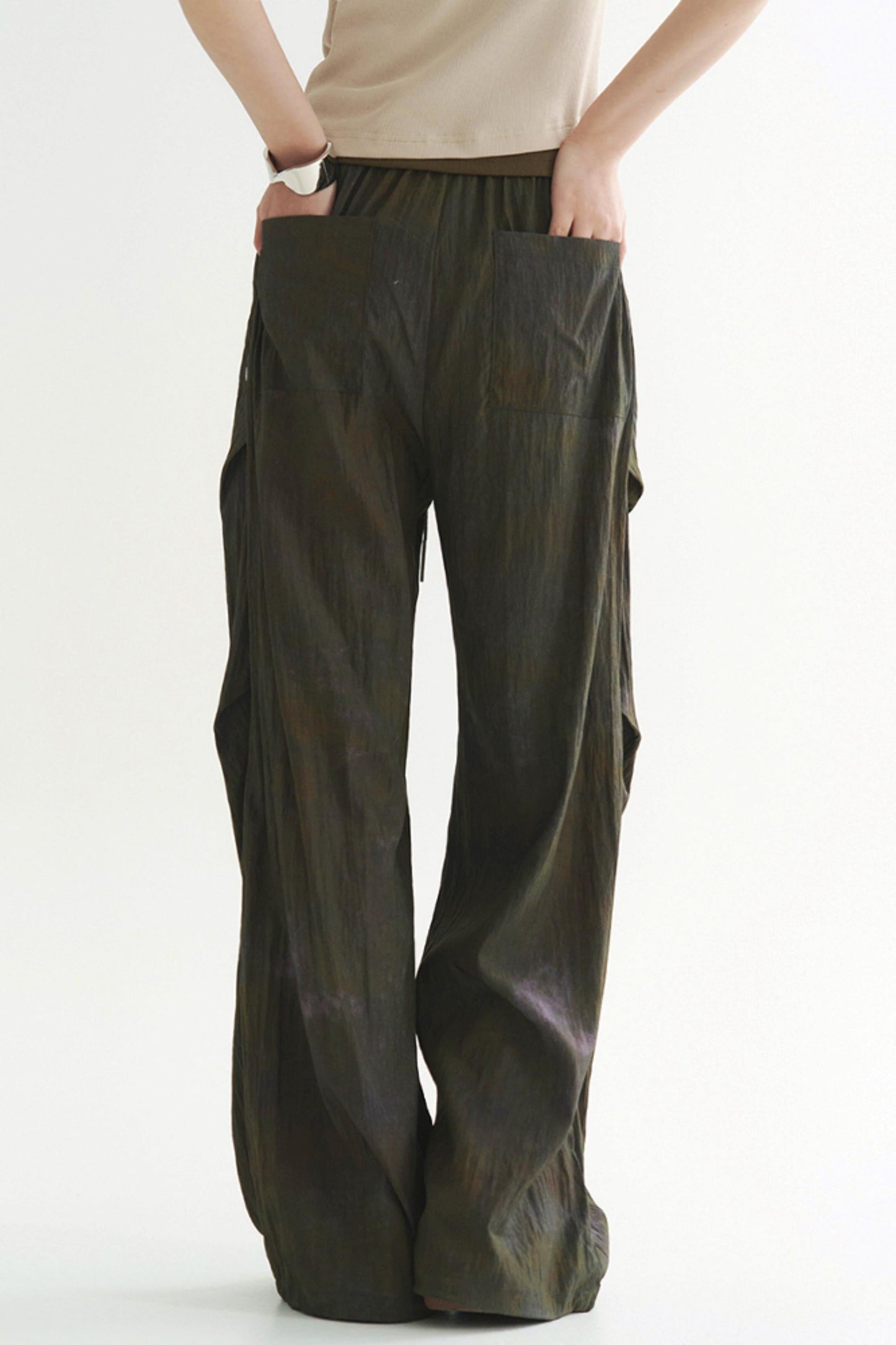 drape Pleated casual pants