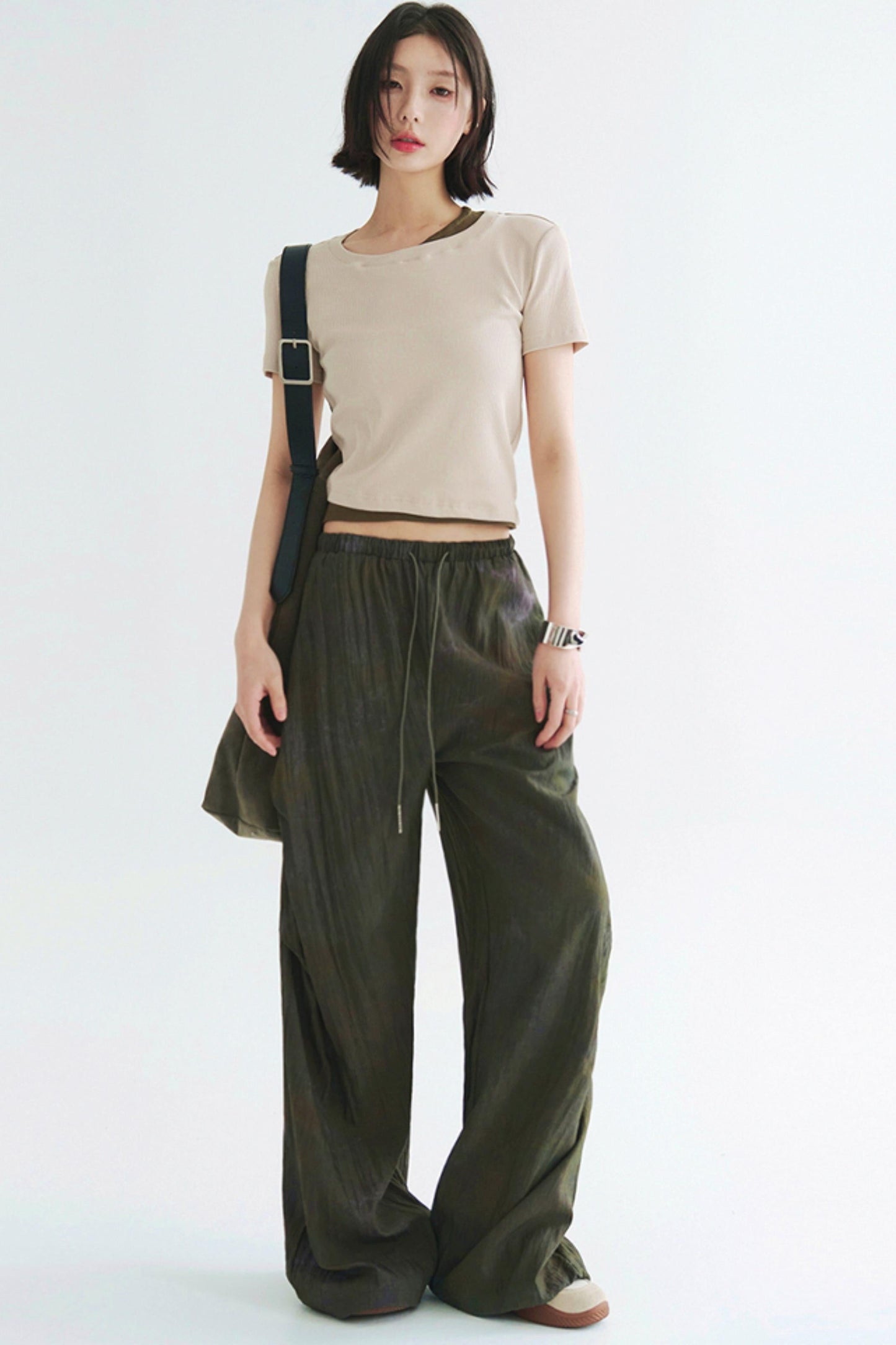 drape Pleated casual pants