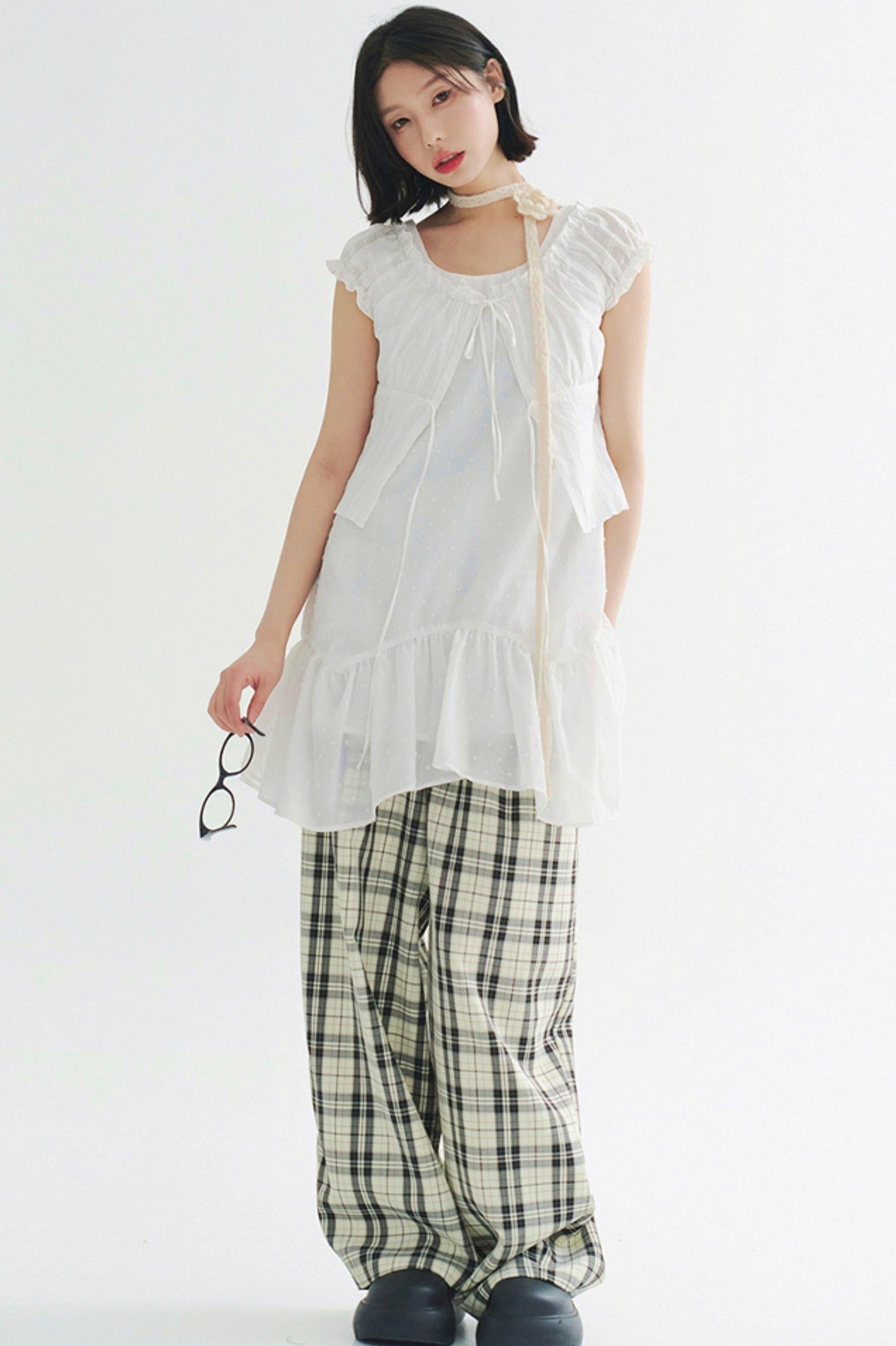 Sleeveless Dress Flowey Lightweight