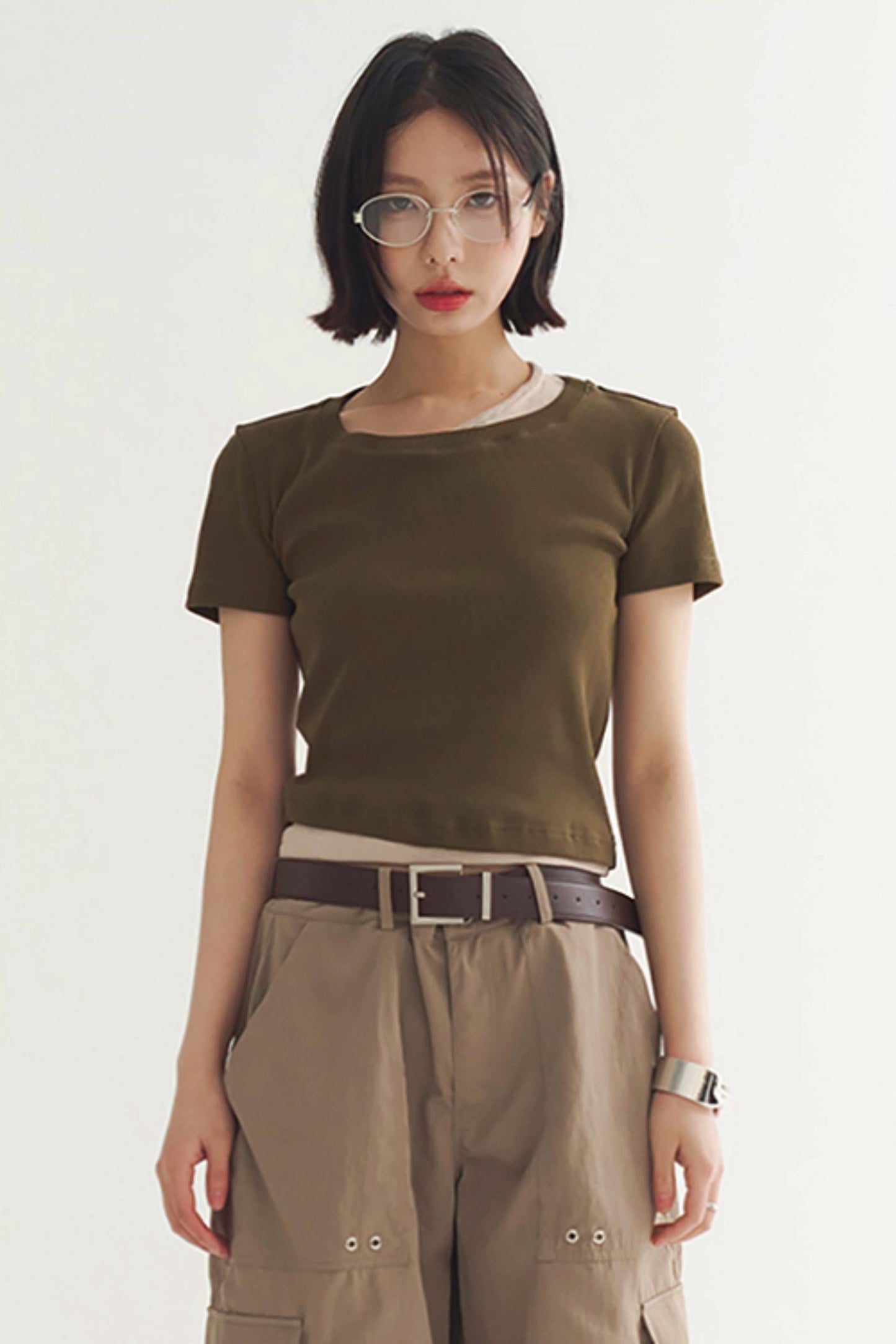 cotton T-shirt slim-fit Stretch