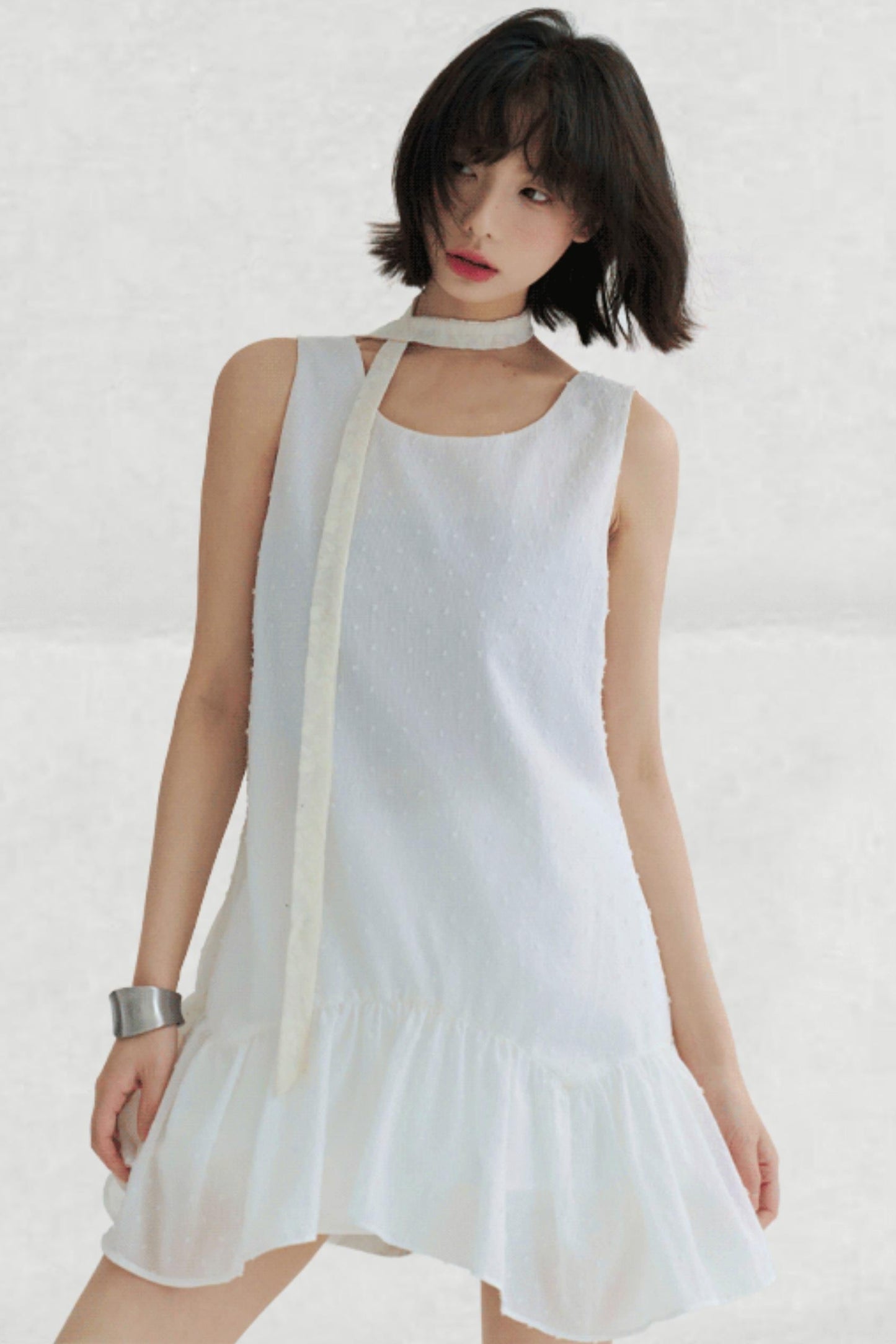 Sleeveless Dress Flowey Lightweight