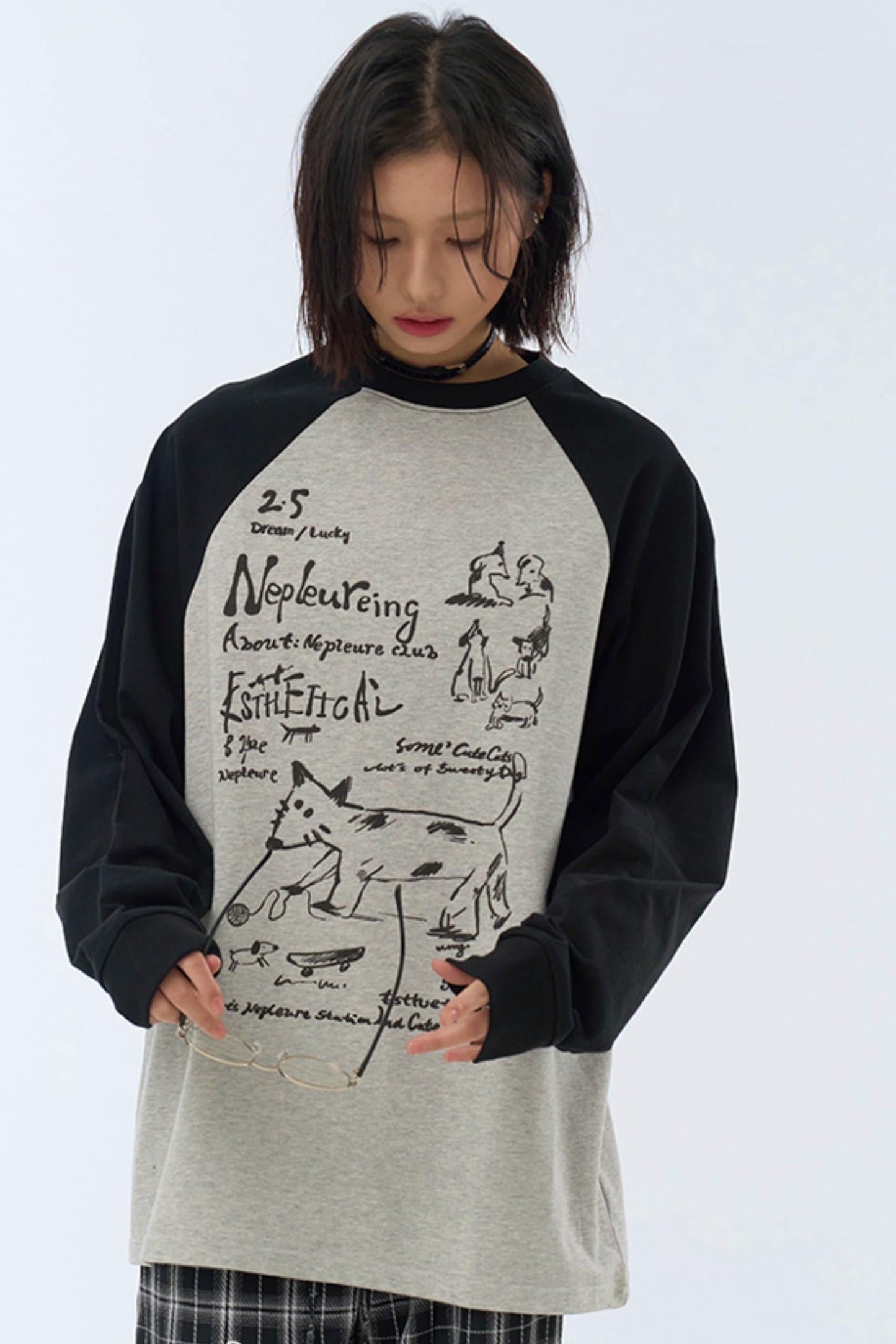 Street T-Shirt Art Patchwork Long Sleeve