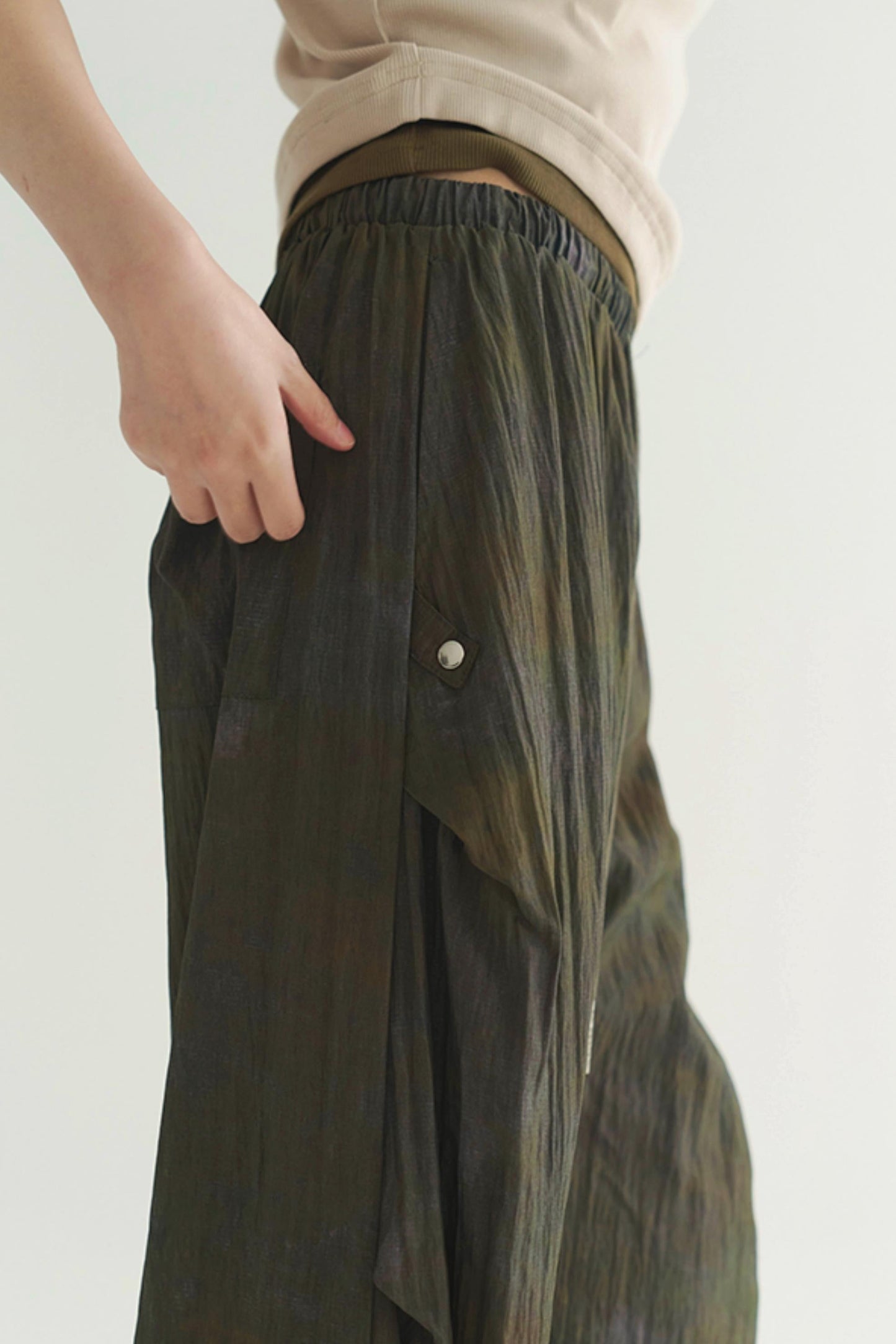 drape Pleated casual pants