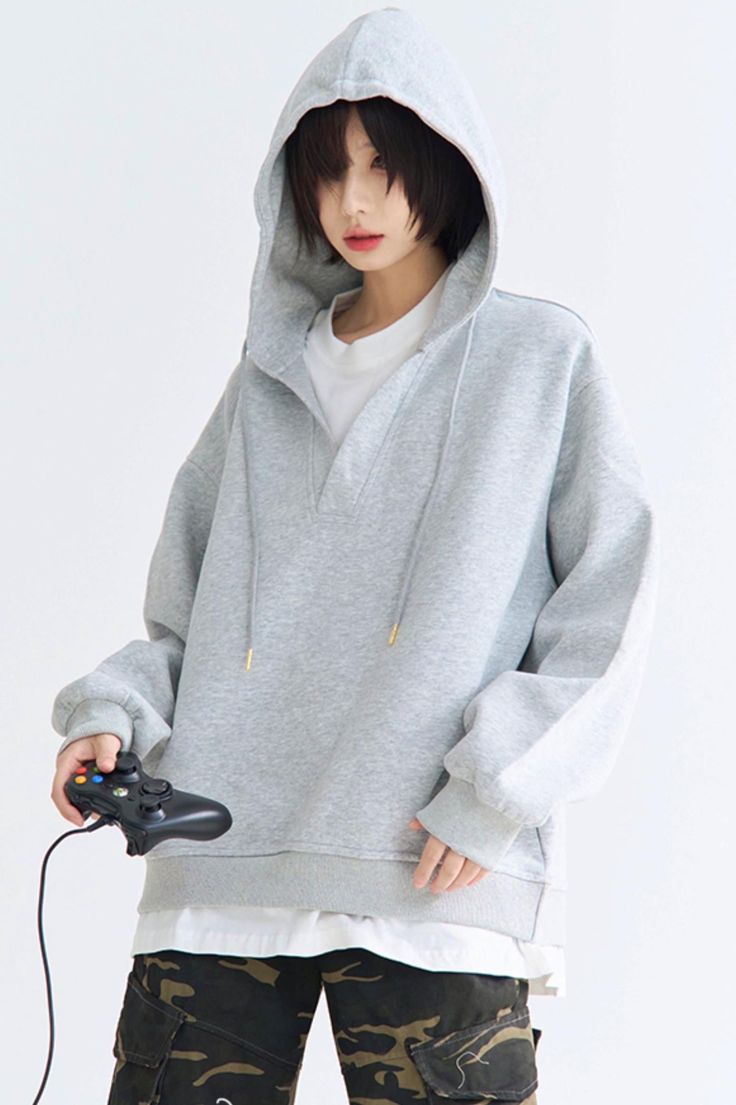 ユニセックスカジュアルパーカースタイル