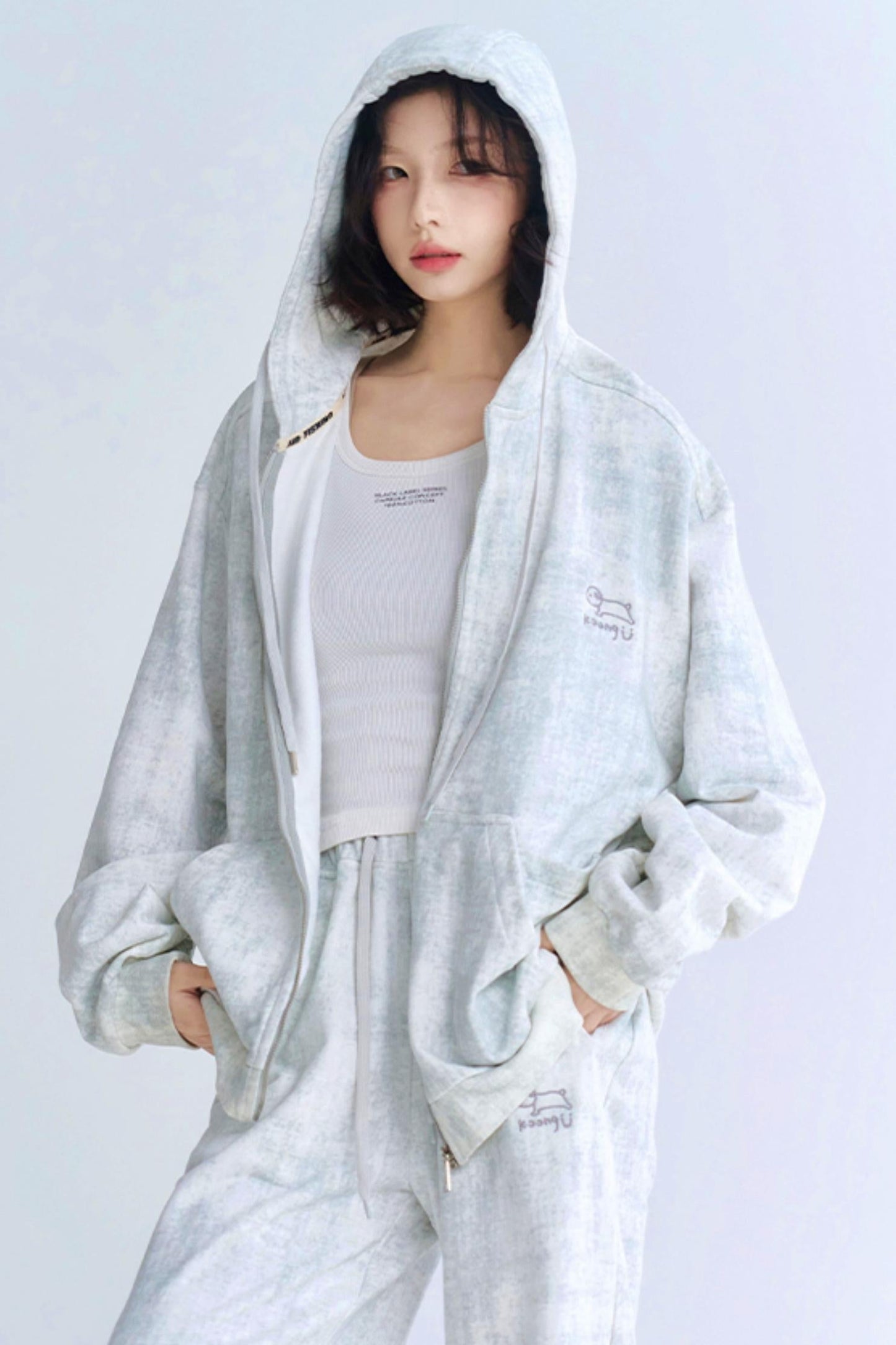 Cardigan Fit Relaxed Hoodie Setup