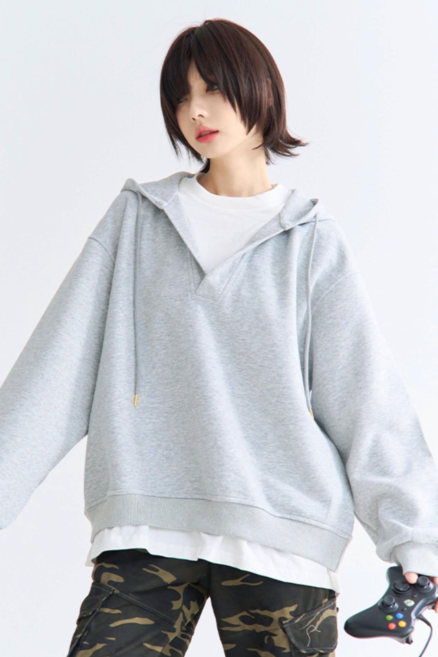 ユニセックスカジュアルパーカースタイル