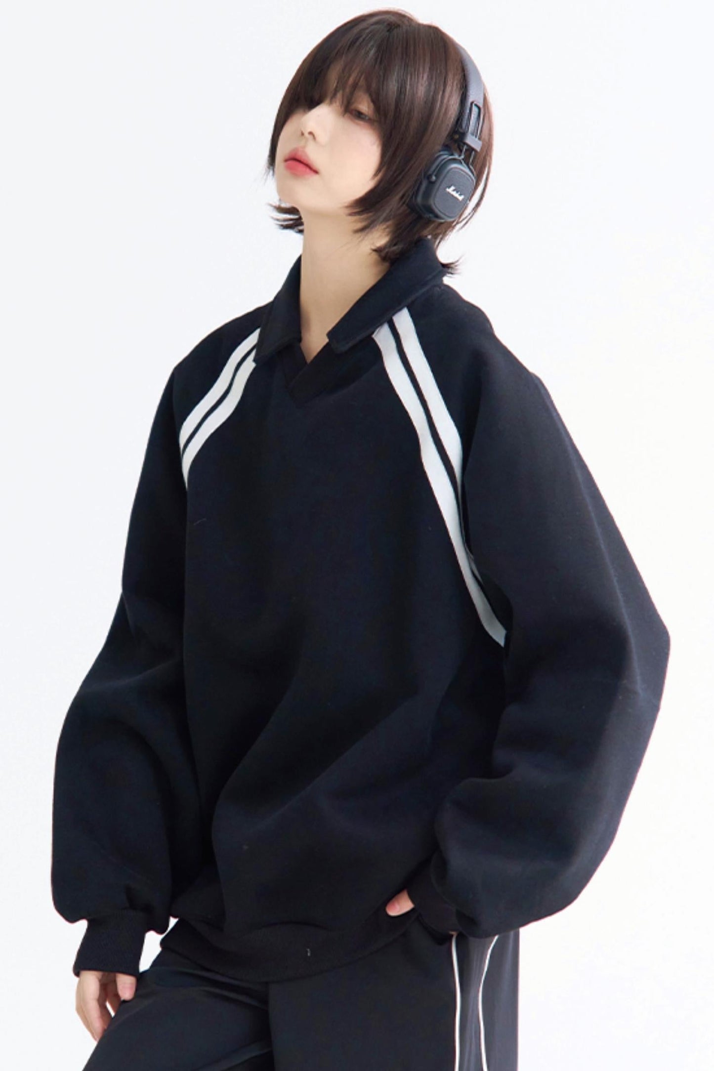 Insert Top Stripe Sleeve Relaxed