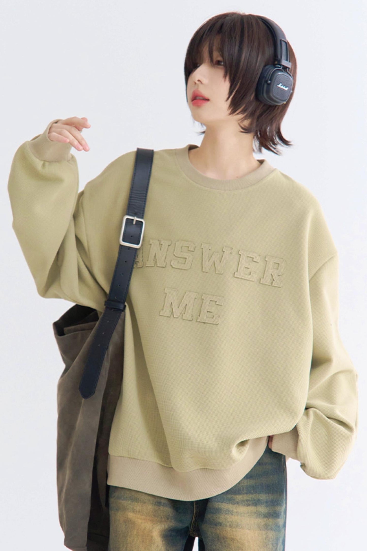Sweatshirt mit Rundhalsausschnitt und Applikation