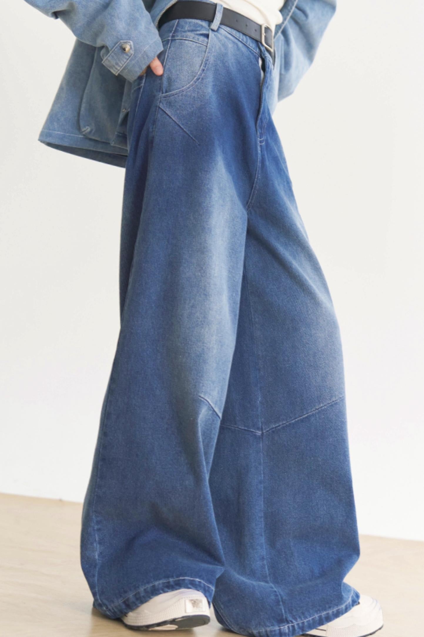 Wide Gravity of Jeans Leg Museum Retro