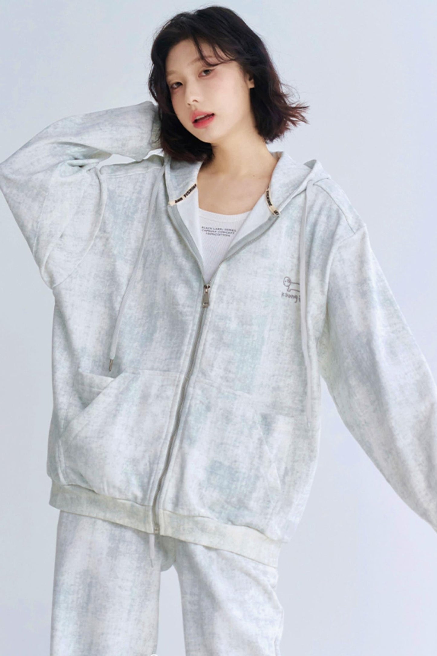 Cardigan Fit Relaxed Hoodie Setup