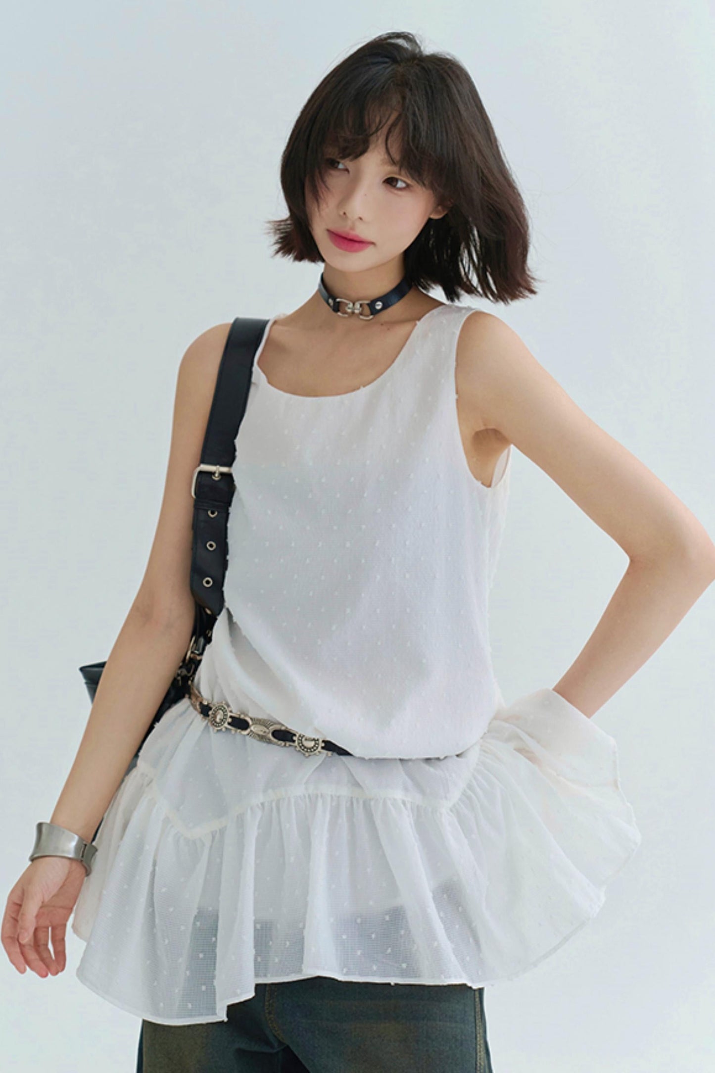 Sleeveless Dress Flowey Lightweight