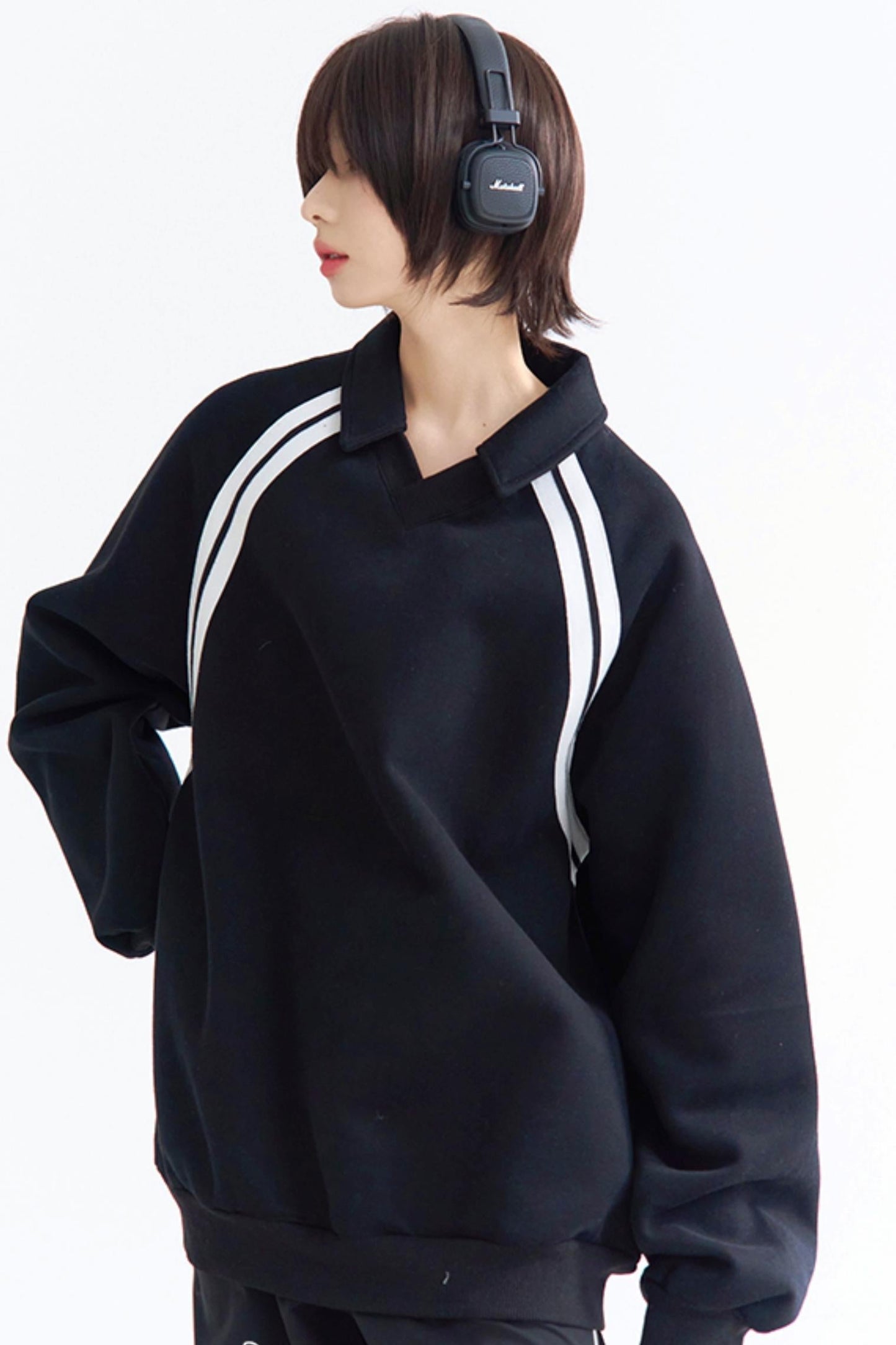 Insert Stripe Top Sleeve Relaxed