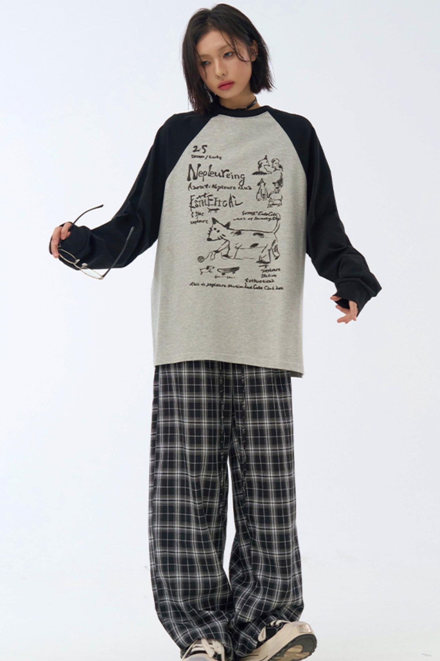 Street T-Shirt Art Patchwork Long Sleeve