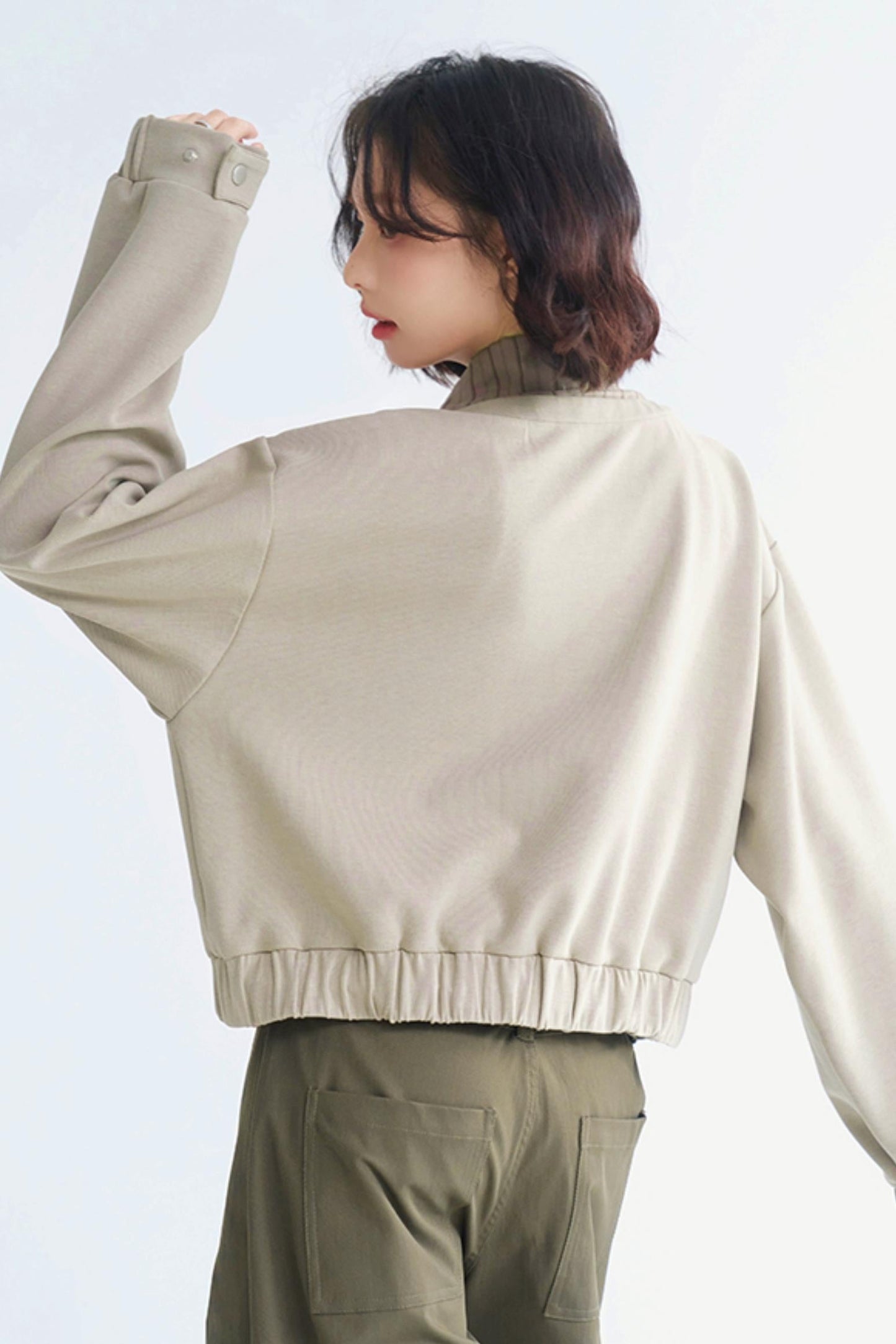 Sweater Top Collar Layered Look