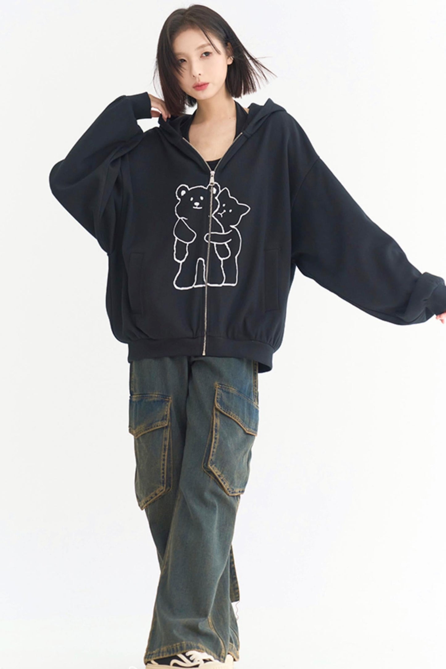 Casual Hoodie Cardigan Zip