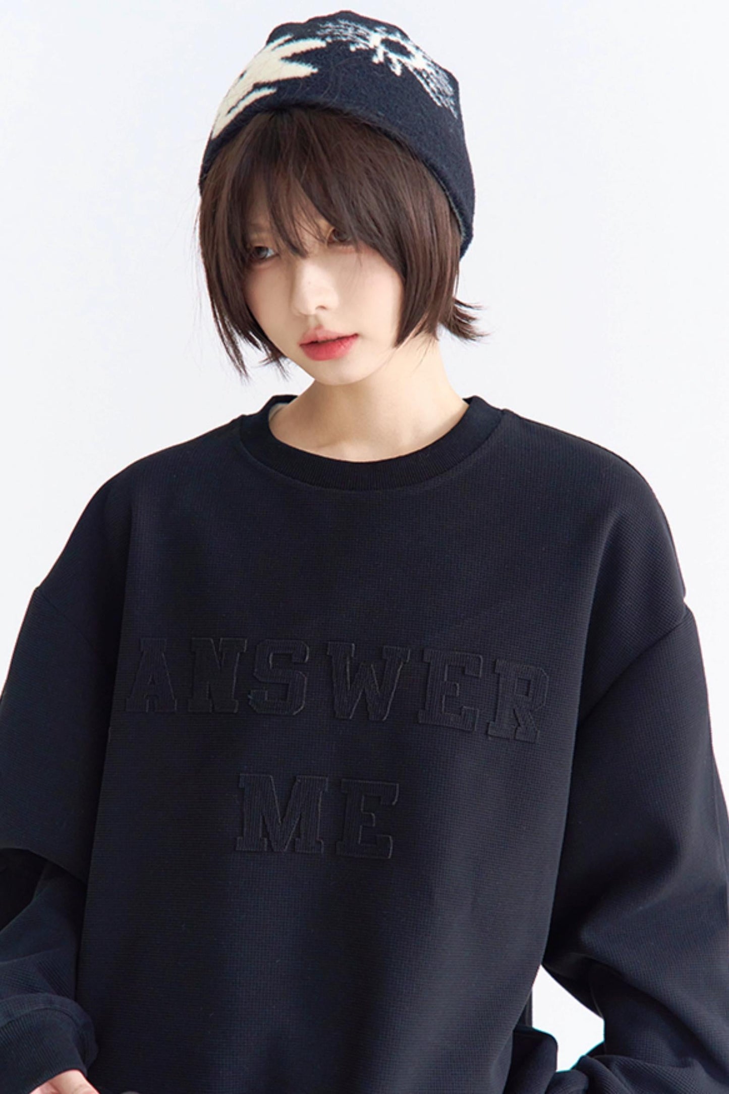 Sweatshirt mit Rundhalsausschnitt und Applikation