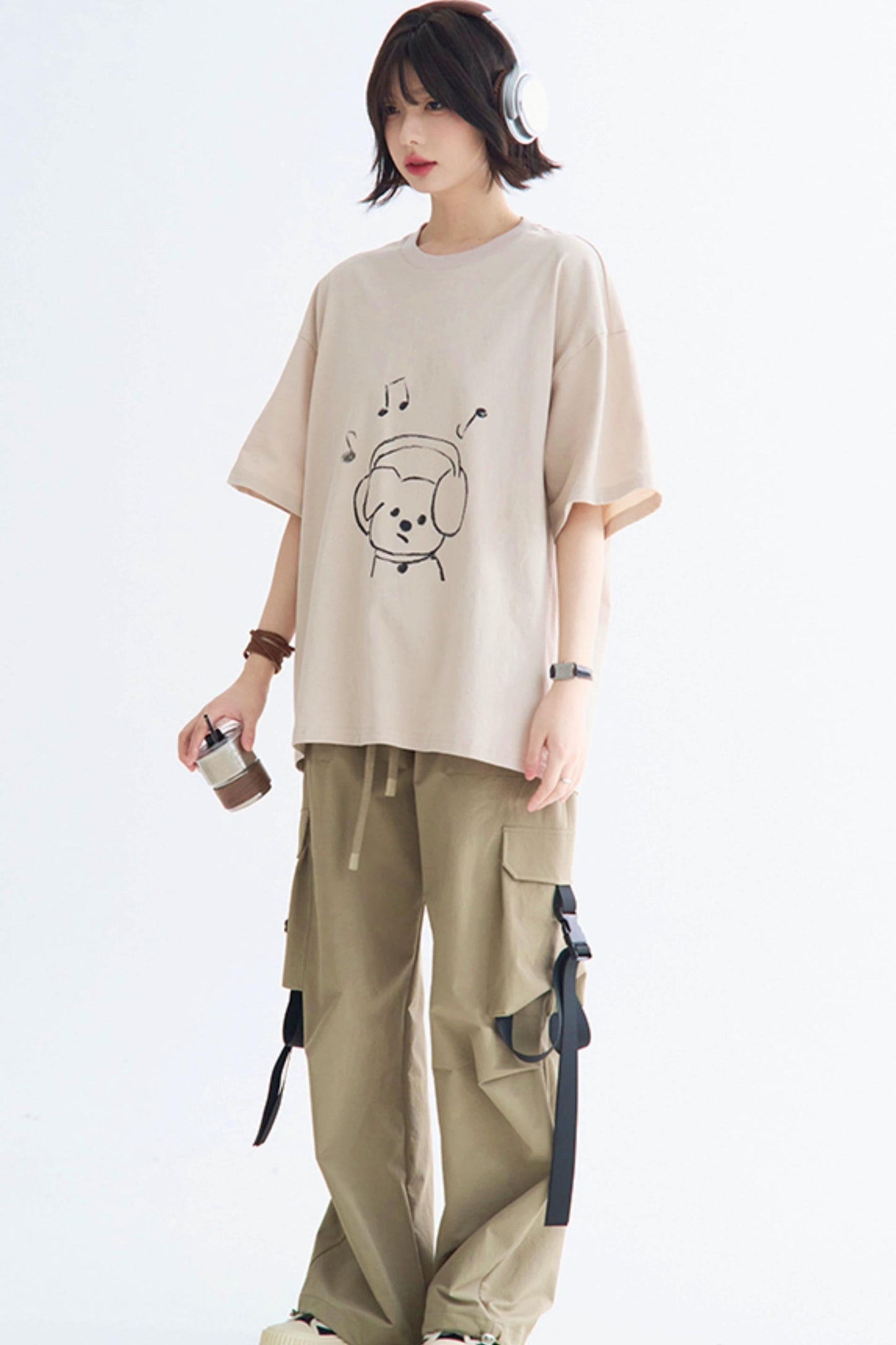 Loose Fit Graphic T-Shirt Puppy