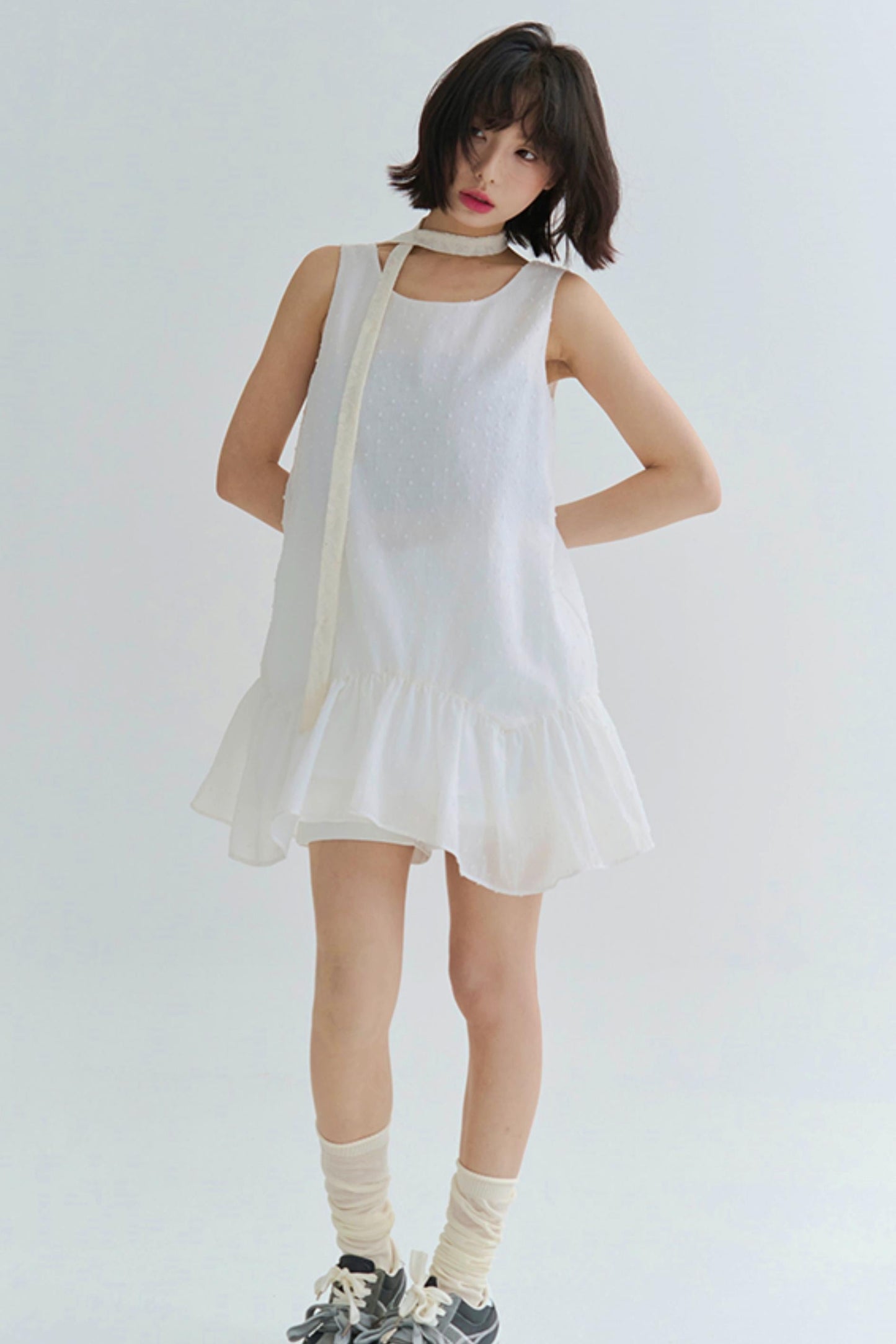 Sleeveless Dress Flowey Lightweight