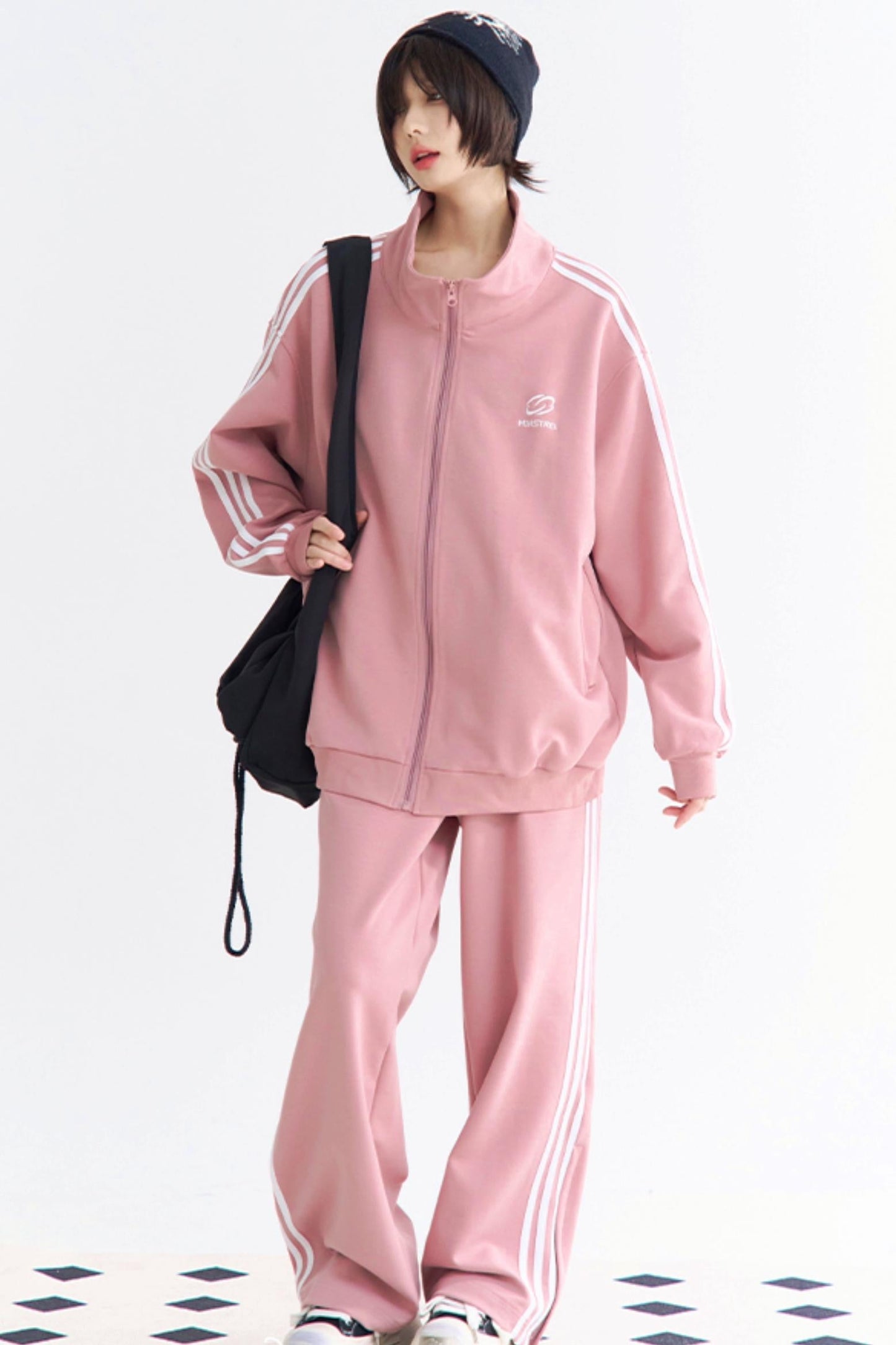 Museum Style Pants and Setup Zip Jacket
