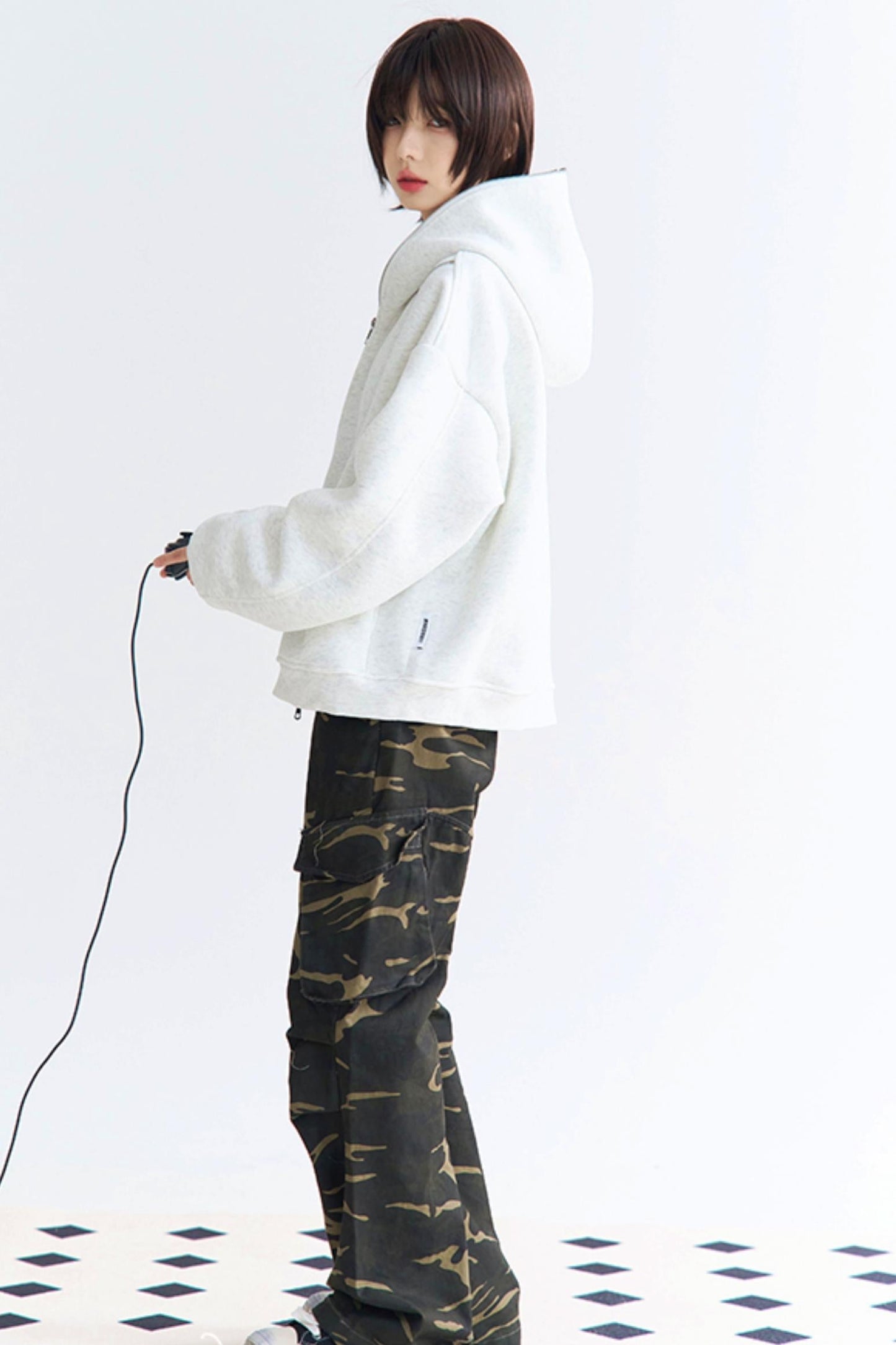 Casual cardigan zip-up
