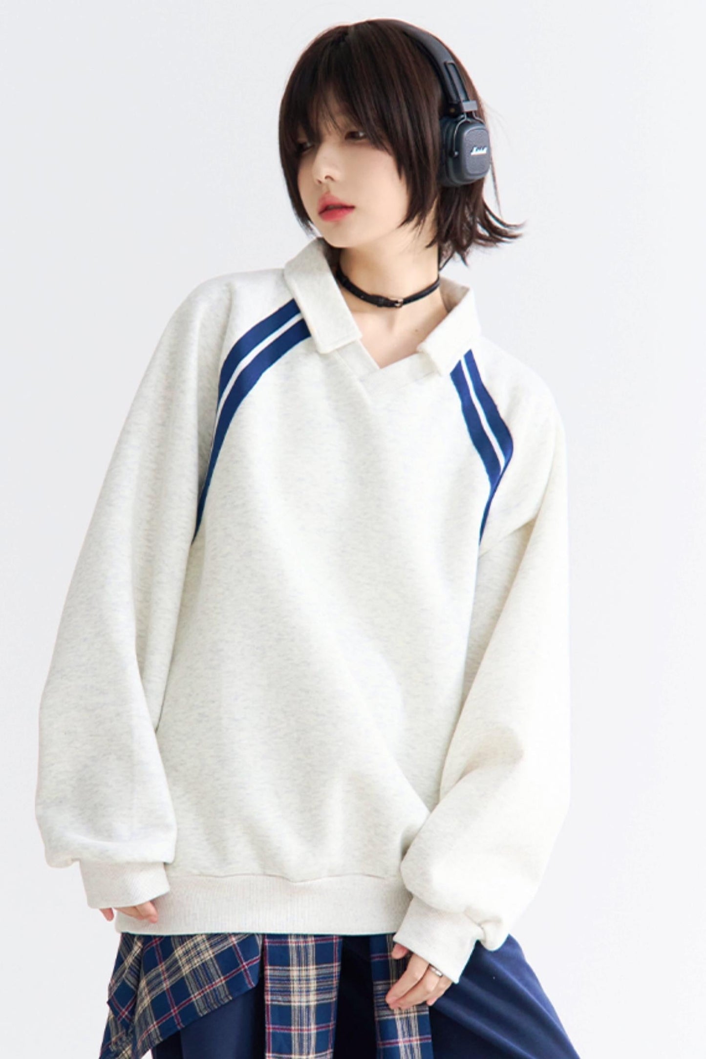 Insert Stripe Top Sleeve Relaxed