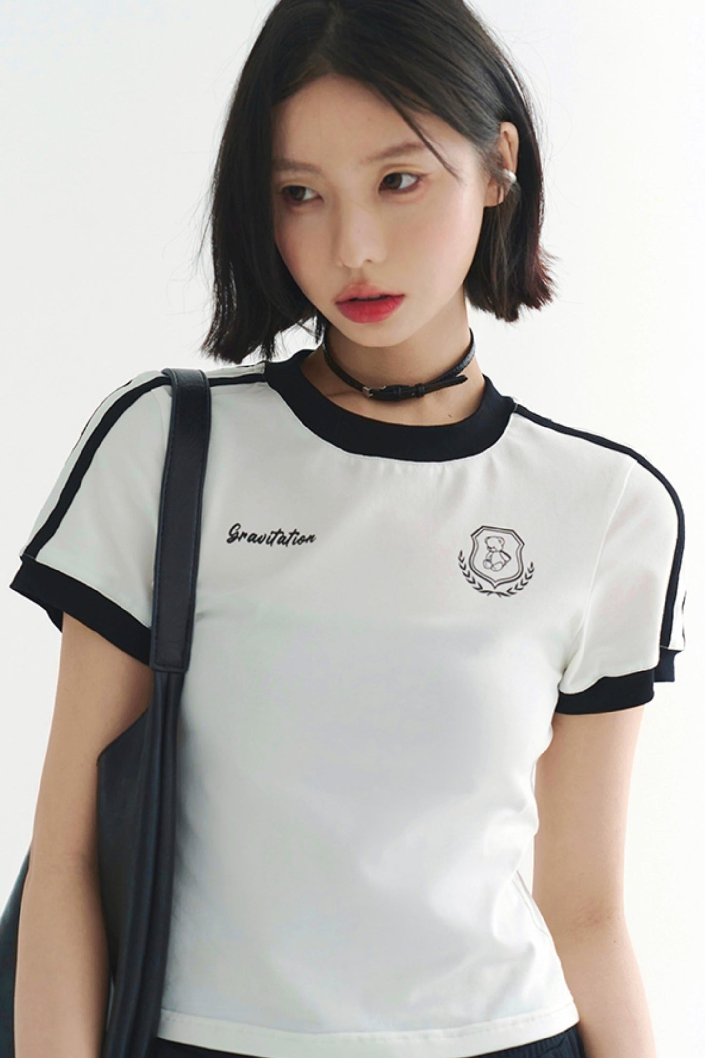 Print Gravity Positive T-Shirt Bear Badge