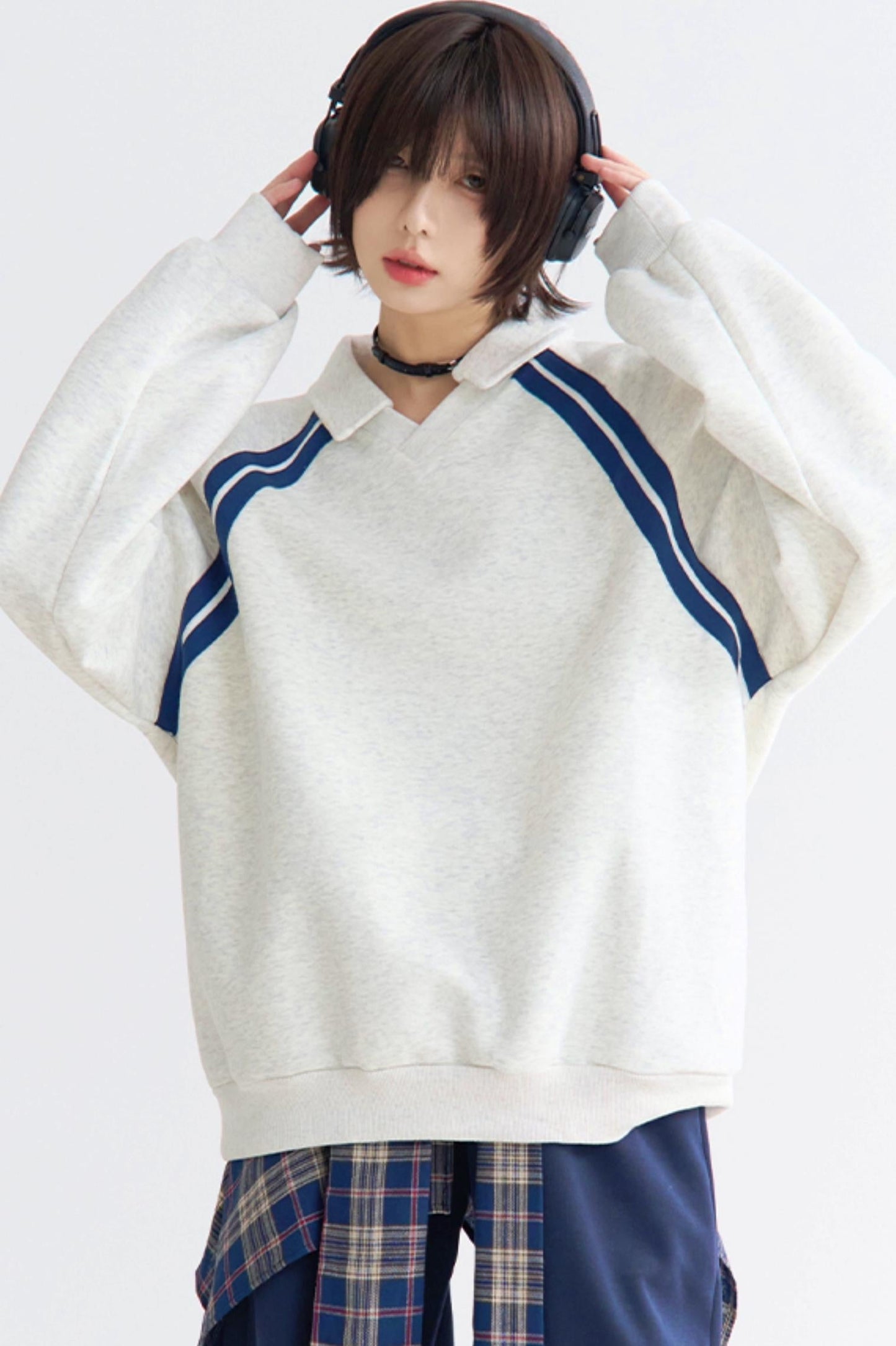 Insert Top Stripe Sleeve Relaxed
